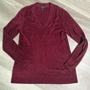 J.Jill Deep Red V-Neck Sweater. Size xs